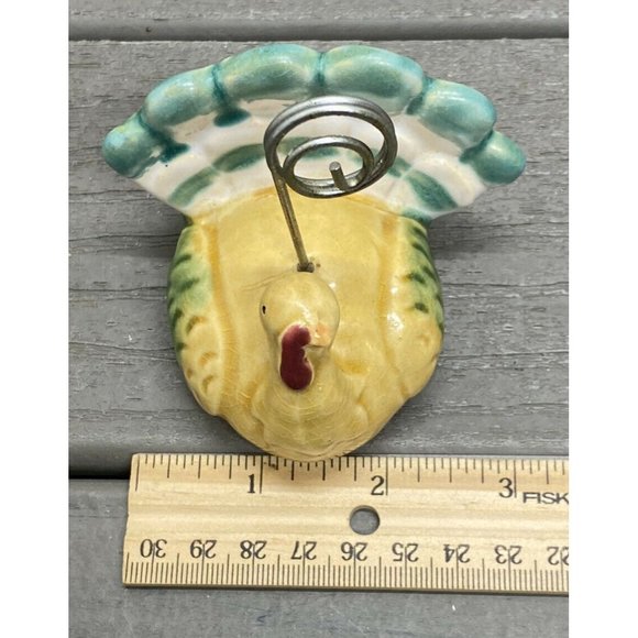 Autumn Accents Thanksgiving -  2004 Ceramic Turkey Place Card Holder ~ 718-7966 - Picture 6 of 8